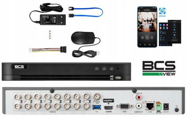 Rejestrator BCS-V-XVR1601-Ai 16 kanałów 4Mpx AcuSense IP 6Mpx