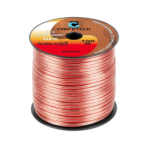 Kabel przewód głośnikowy CU OFC 2x2mm2 100m