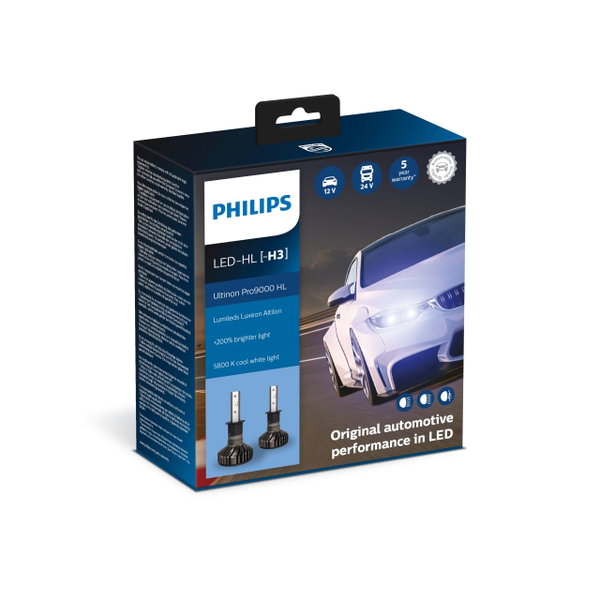 ŻARÓWKI PHILIPS LED H3 ULTINON PRO9000 +250% 5800K
