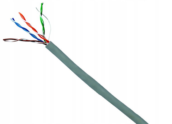 Kabel przewód komputerowy skrętka UTP Cat 5e 305m CU miedziany Cabletech