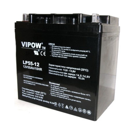 Akumulator żelowy VIPOW 12V 55Ah