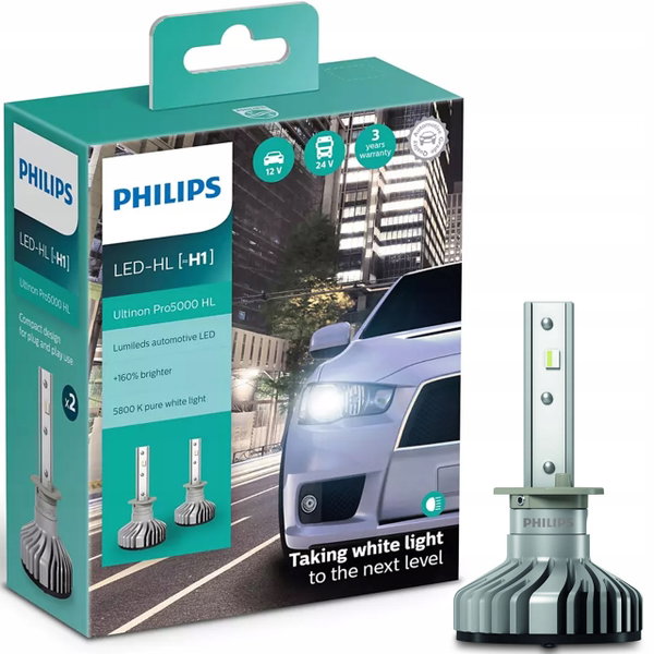 ŻARÓWKI PHILIPS LED H1 ULTINON PRO5000 HL 5800K