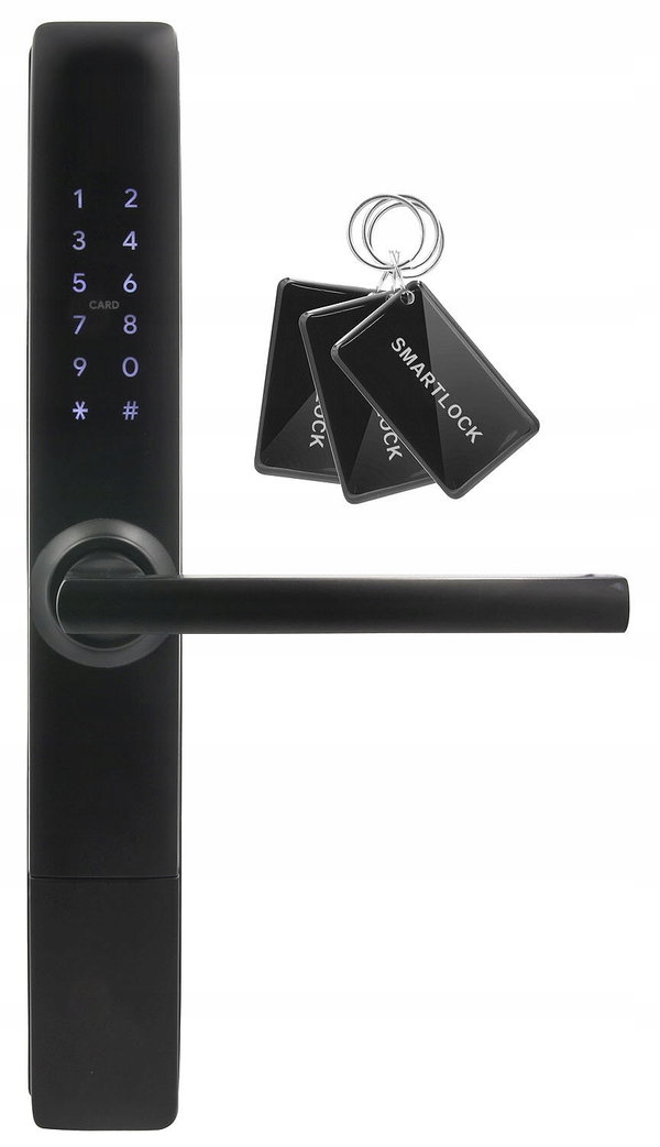 ELEKTRONICZNY ZAMEK KLAMKA do drzwi KOD PIN RFID BRELOK r. 72 85 92