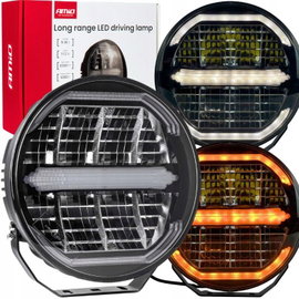 Reflektor dalekosiężny LED z funkcją świateł pozycyjnych 112W 12V 24V AMIO