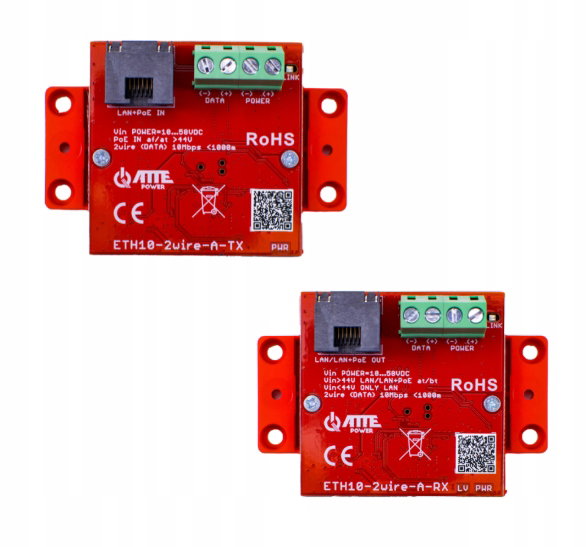ZESTAW KONWERTERÓW UTP / 2-WIRE DO TRANSMISJI LAN+POE ETH10-2WIRE-A-SET KOM