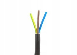 Kabel przewód mieszkaniowy OMY 3x1 300/300V czarny 100m