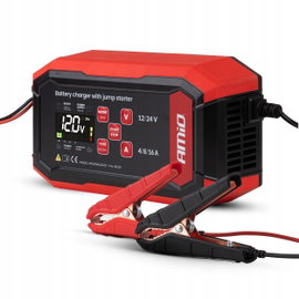 Prostownik cyfrowy z wspomaganiem rozruchu AGM GEL STD LFP 16A 12V 24V AMIO