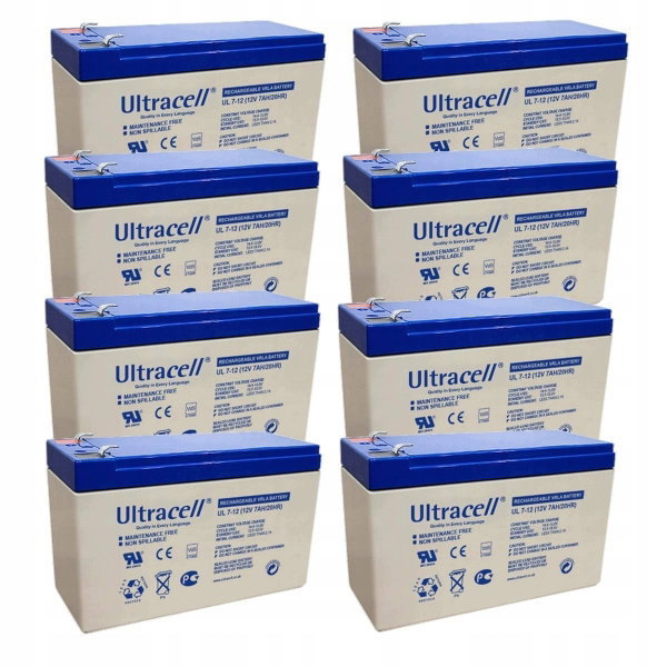 Akumulator Ultracell 12V 7Ah 8szt BOX