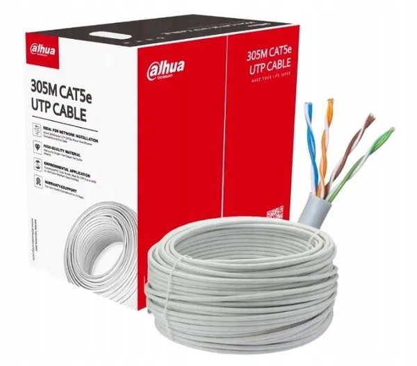 DH-PFM920I-5EUN-N KABEL SIECIOWY UTP KATEGORIA 5E SKRĘTKA MIEDŹ DAHUA 305m