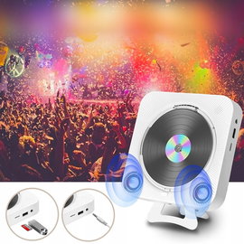 ODTWARZACZ CD BLUETOOTH Z GŁOŚNIKIEM USB TF KARTA AUX WEJŚCIE AKUMULATOR