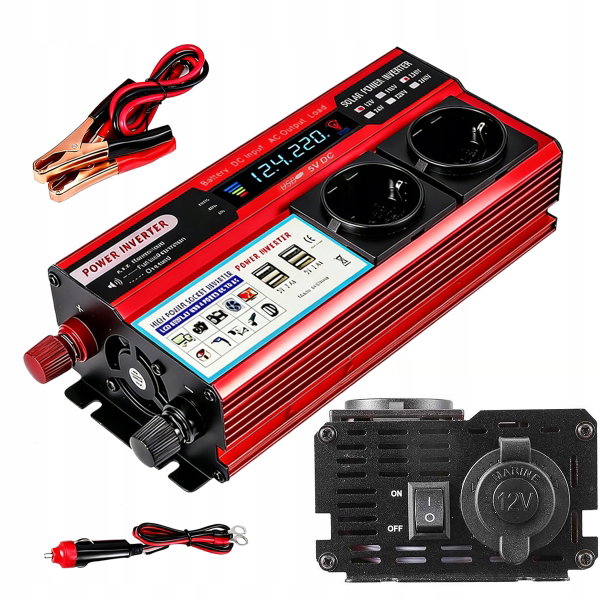 PRZETWORNICA 12V TO 230V SAMOCHODOWA NAPIĘCIA 2000W