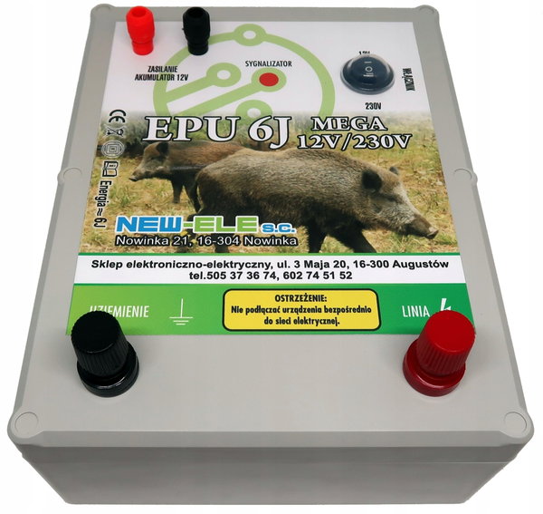 PASTUCH ELEKTRYCZNY 12KM LCD SOLAR DZIKI KONIE OCHRONA FARMY