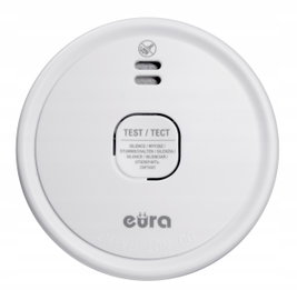 czujnik dymu detektor ognia bezprzewodowy sensor 10 lat alarm na baterie