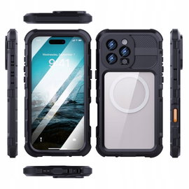 Etui do iPhone 16 Pro Max WODOODPORNE IP68 PANCERNE wodoszczelne do magsafe