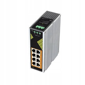 Switch 8x PoE GIGABIT Industrial 130W Hi-PoE 60W Szyna DIN Funkcja AI