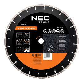 Tarcza TNĄCA diamentowa 350 x 25.4mm segmentowa DO ASFALTU spawana laserowo