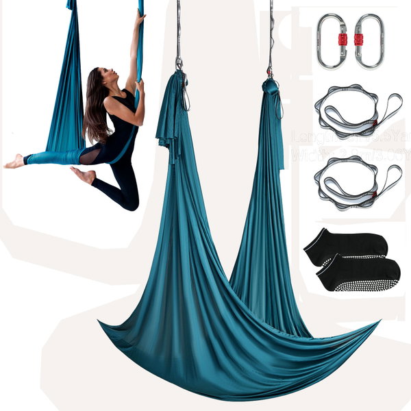 HAMAK DO JOGI POWIETRZNEJ OBCIĄŻENIE 200KG REGULOWANY NYLON PILATES FITNESS