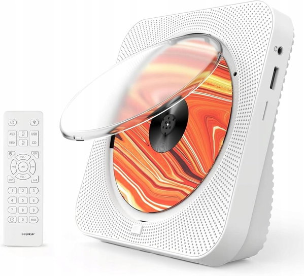 ODTWARZACZ CD PRZENOŚNY BLUETOOTH USB HI-FI AUX CD-R/RW MP3 5TRYBÓW PRACY