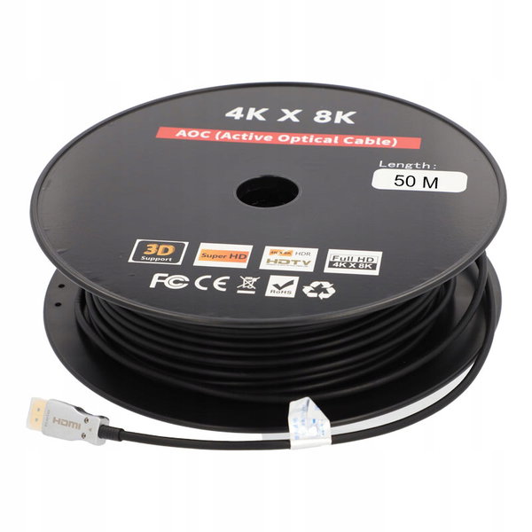 Kabel HDMI 50 metrów 18Gb 4k/2K 60Hz Vidiline