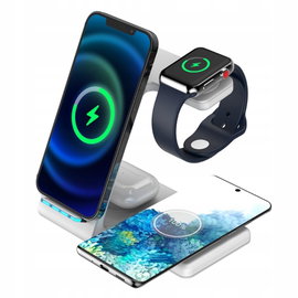 ŁADOWARKA INDUKCYJNA 4w1 DO MAGSAFE NA IPHONE 12 13 14 15 / AIRPODS / WATCH