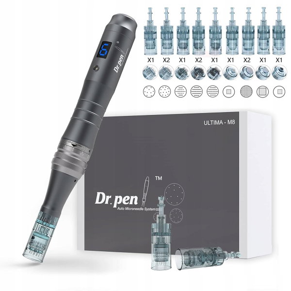 Dr Pen M8+ 12 Kartridży BEZPRZEWODOWY Dermapen do mezoterapii