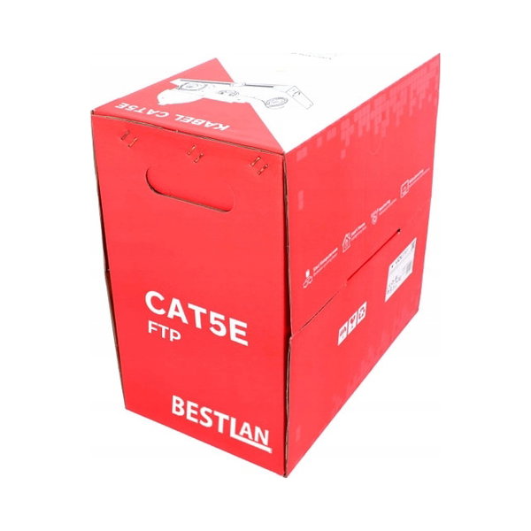 Kabel sieciowy LAN skrętka komputerowa wewnętrzna FTP 5E CCA 305m BestLAN
