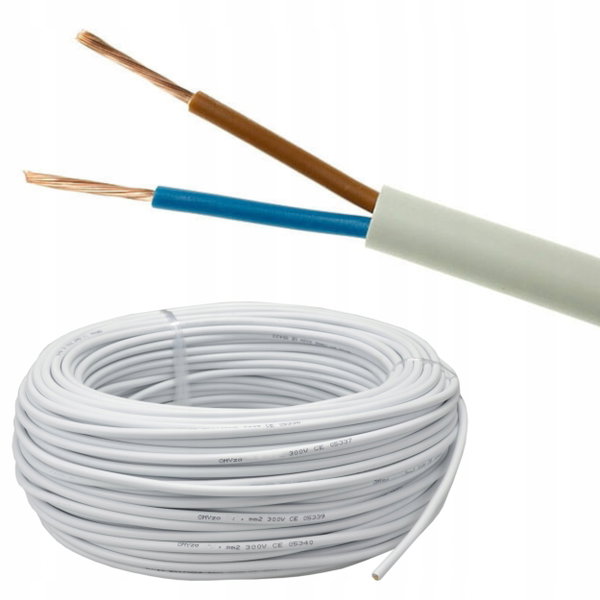 PRZEWÓD ELEKTRYCZNY KABEL GIĘTKI LINKA 2x1mm² 100m