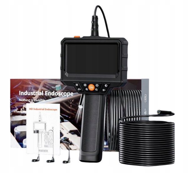 KAMERA INSPEKCYJNA WARSZTATOWA ENDOSKOP IP67 DO RUR 5M 8LED 8MM IP67 4,3''