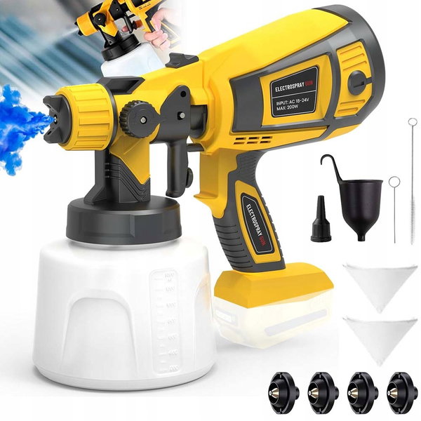 PISTOLET LAKIERNICZY ELEKTRYCZNY 3WZORY NATRYSKU 850W ULTRAWYSOKA WYDAJNOŚĆ
