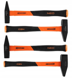NEO MŁOTEK ŚLUSARSKI ZESTAW 4 MŁOTKÓW FIBERGLAS 300g 500g 800g 1500g MŁOTKI