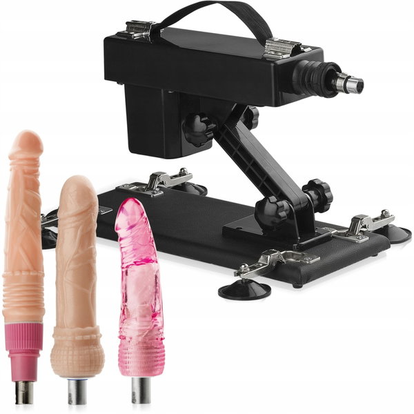 SEX MASZYNA WIBRATOR UNISEX REGULOWANA 3X SEKS WIBRATOR DILDO UNISEX