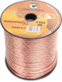 Kabel przewód głośnikowy 2x0,75mm2 miedziany 100m