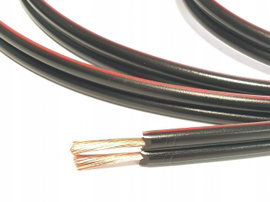 Kabel przewód głośnikowy miedziany SMYp 2x0,22mm czarny 300m Elektrokabel