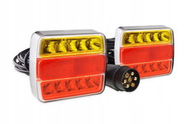 Zestaw świateł lamp tylnich LED do przyczepki przyczepy na magnes 12V