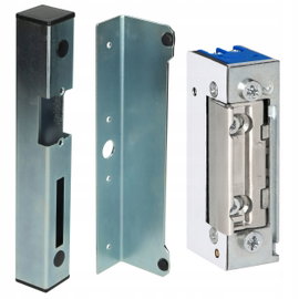 KASETA ELEKTROZACZEPU SREBRNA 280mm + ELEKTROZACZEP 12V DO FURTKI 290mA