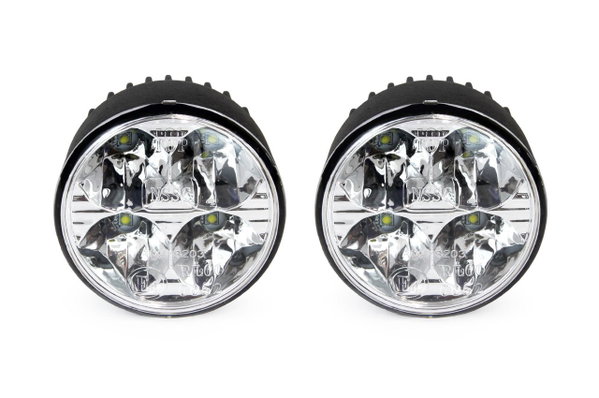 Światła do jazdy dziennej LED AMiO DRL 510HP z homologacją 12V 24V okrągłe