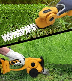 BEZPRZEWODOWE NOŻYCE DO KRZEWÓW I TRAWY AKUMULATOROWE 2W1 OBRACANE 90°