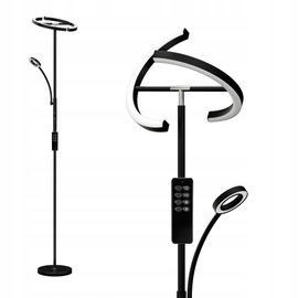 LAMPA STOJĄCA PODŁOGOWA LED DO CZYTANIA REGULOWANA CIEPŁA BIAŁA ŚWIATŁO