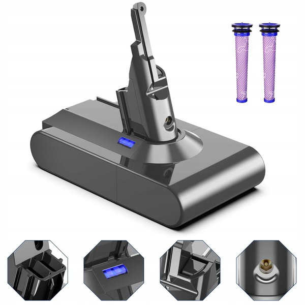 Akumulator Bateria zamienna do odkurzacza Dyson V8 SV10 21,6V 6000 mAh