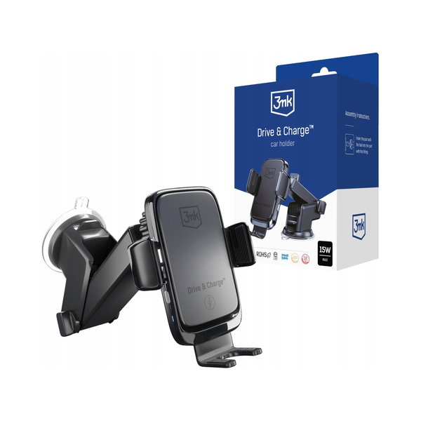 3mk Drive & Charge Uchwyt samochodowy 15W Indu