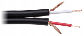 Kabel przewód 2 x RCA Czarny HQ miedziany CU 100m