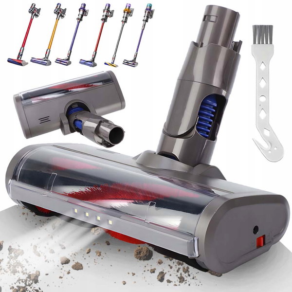 ŚCIENNA SZCZOTKA DO PODŁÓG DLA DYSON V6 DC58 DC59 DC61 DC62 Z LED I WŁÓKNEM