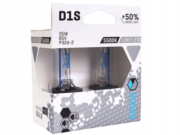 Żarówki samochodowe ksenonowe VISION D1S 5500K 85V 35W PK32d-2 +50% 4300K