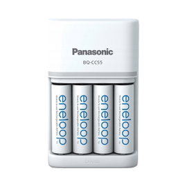 ŁADOWARKA PANASONIC BQ-CC55 + 4 x R6/AA ENELOOP AA 2000 mAh ORYGINAŁ BIAŁA