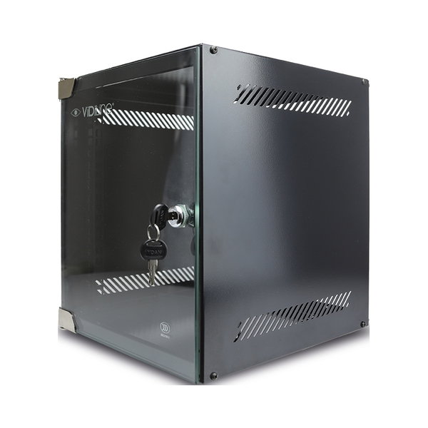 Szafa Rack 10" Wisząca 6U 310mm do 30kg Szkło Hartowane Vidiline