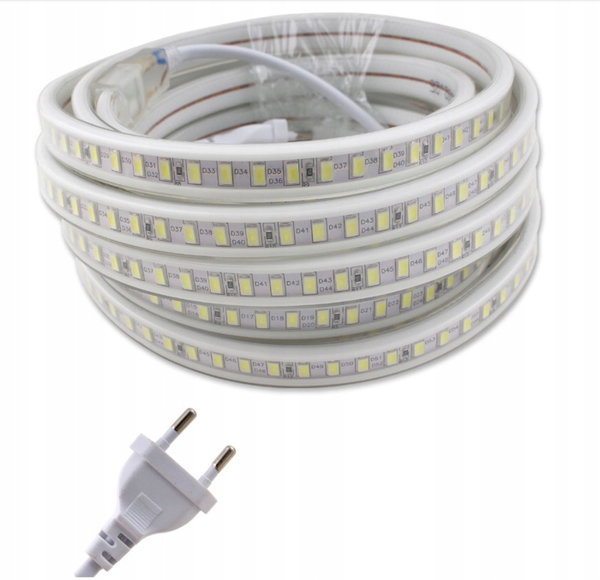 Sznur diodowy 25m Rebel 60x5050SMD/m, wodoodporny, zimny biały, 12V