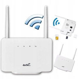 Modem-Router 4G-LTE CP106-E 300 Mbps: antena zewnętrzna, slot SIM (biały)