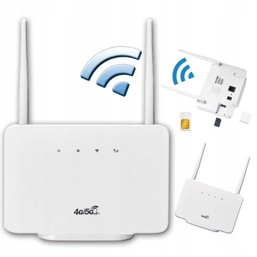 Modem-Router 4G-LTE CP106-E 300 Mbps: antena zewnętrzna, slot SIM (biały)
