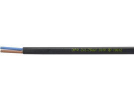 Kabel przewód elektryczny płaski linka giętki OMYp 2x0,75 300V czarny 100m