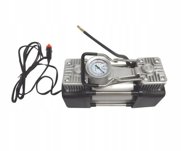 KOMPRESOR SAMOCHODOWY DWUTŁOKOWY 12V 250W + TORBA